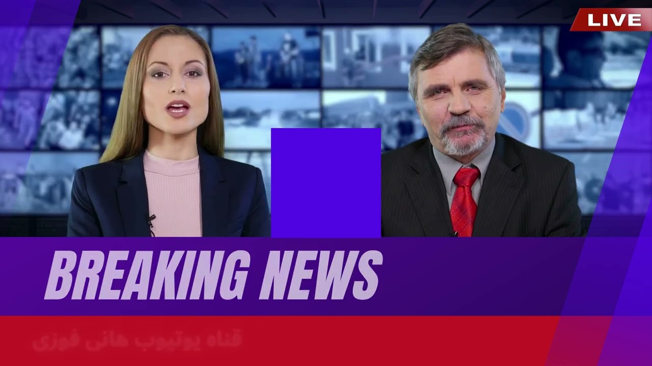 Purple and Red Breaking News Video