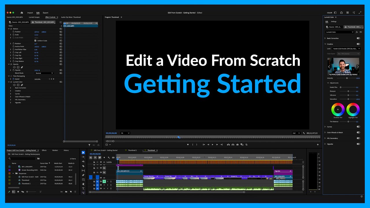 How to Edit a Video From Scratch - Getting Started - GuidedProductions.com