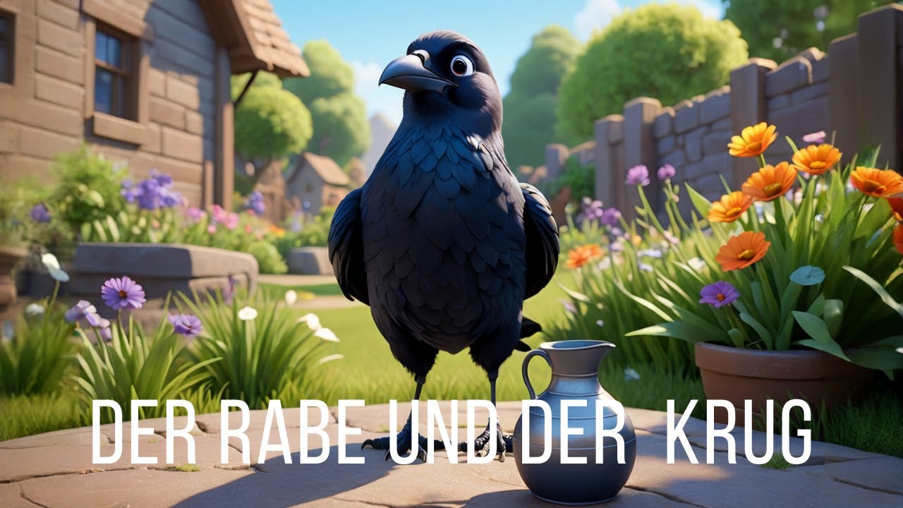 Fabeln für Kinder - Der Rabe und der Krug
