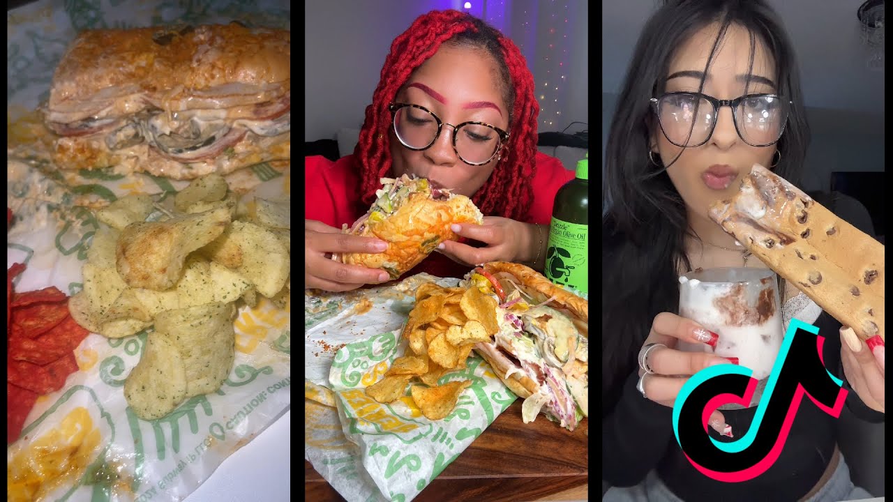 TikTok Subway Mukbang Compilation! 🍞🍗