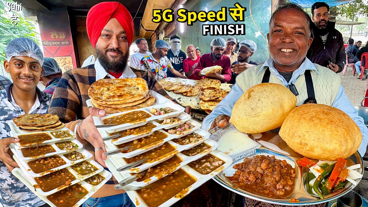 Only 50/- Sardarji ka No 1 Desi Jatt Amritsari Nashta 😍 Street Food India