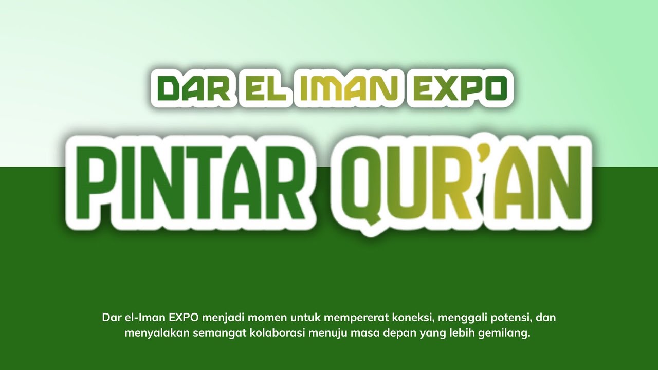 🎥 LIVE Dar el-Iman Expo | Pintar Qur&rsquo;an