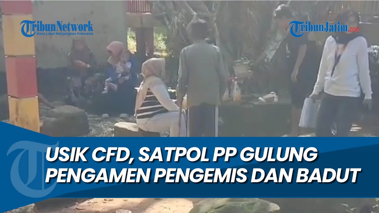 CFD TERUSIK, Satpol PP Bangkalan Gulung Pengamen Pengemis dan Badut