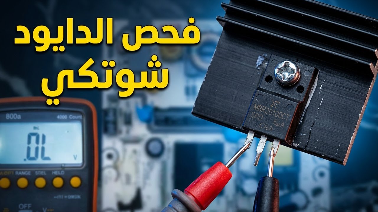 طريقة فحص وقياس الدايود شوتكي _قراءة الداتا شيت والمخططات الالكترونية