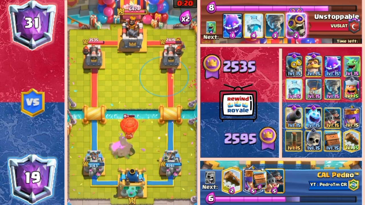 ARCHER QUEEN ROYAL HOGS EQ VS LUMBERLOON FREEZE #clashroyale