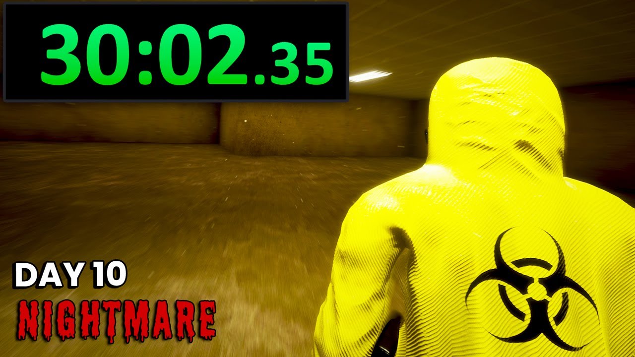 Escape The Backrooms Nightmare Speedruns for Sub 1h (Day 10)