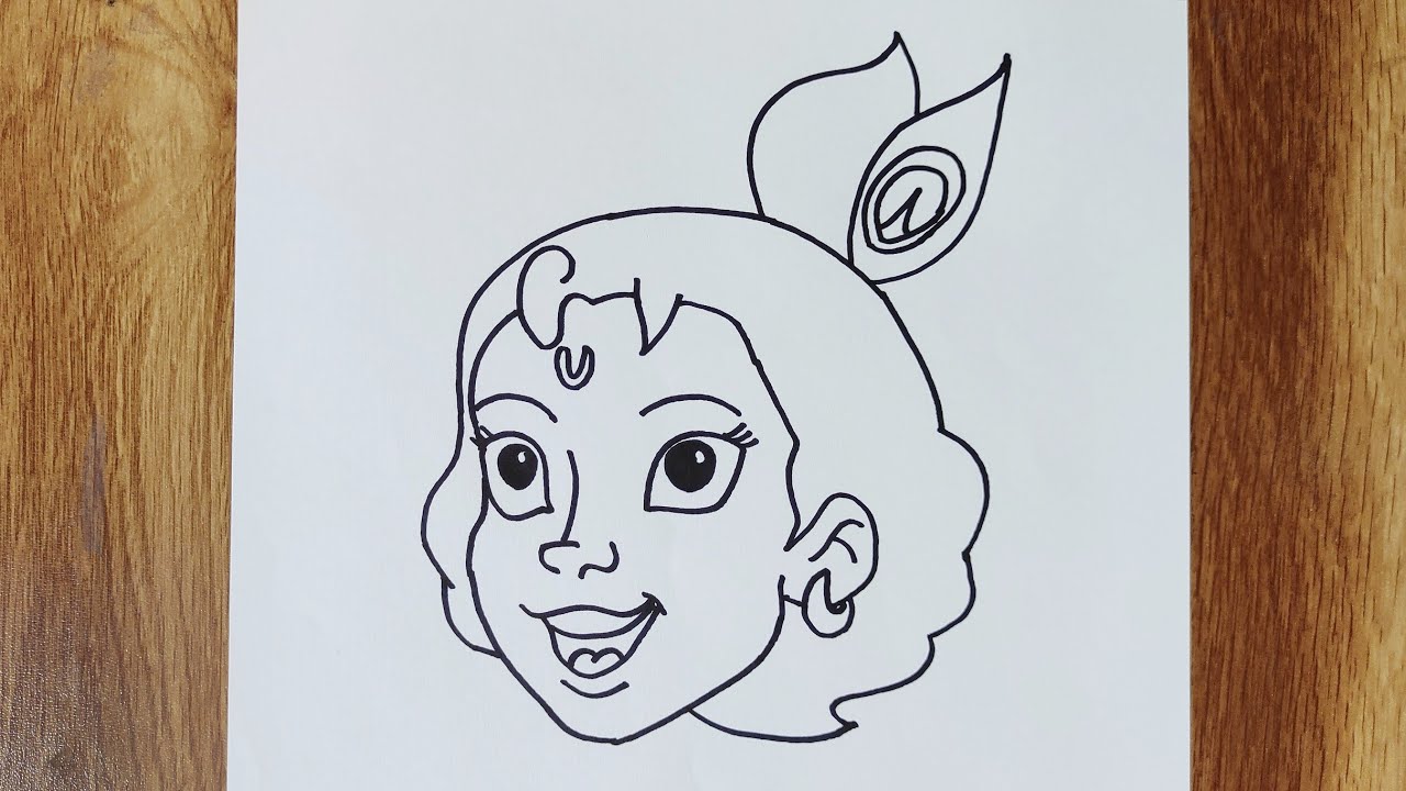 How to draw lord baal Krishna | Krishna drawing easy | Sketches