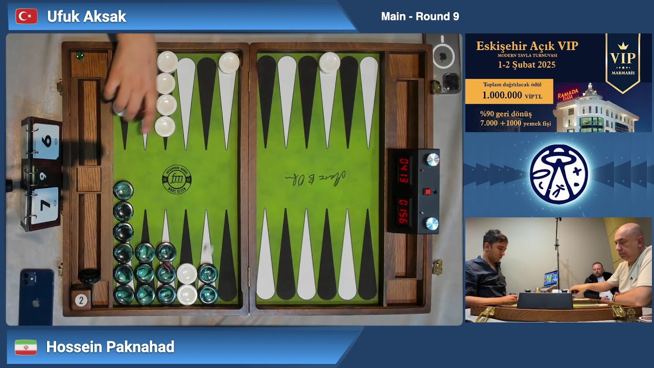 مسابقات تخته نرد - Hossein Paknahad 🇮🇷 vs 🇹🇷 Ufuk Aksak