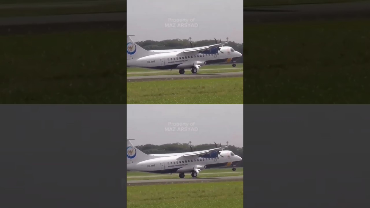 ATR 42-500 PK-THT take off 