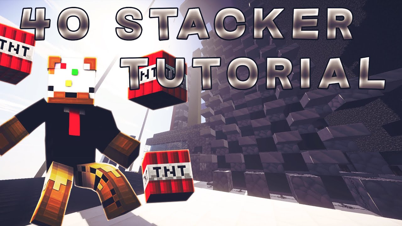 TNT Cannon Tutorial - 40 Stacker Slab Bust One Shotter