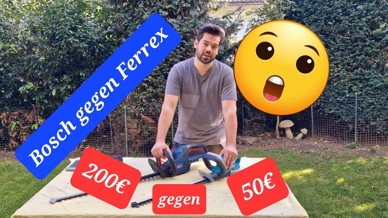 TEST Bosch Professional Heckenschere GHE 18V-60 gegen die Ferrex. David gegen Goliath!!!