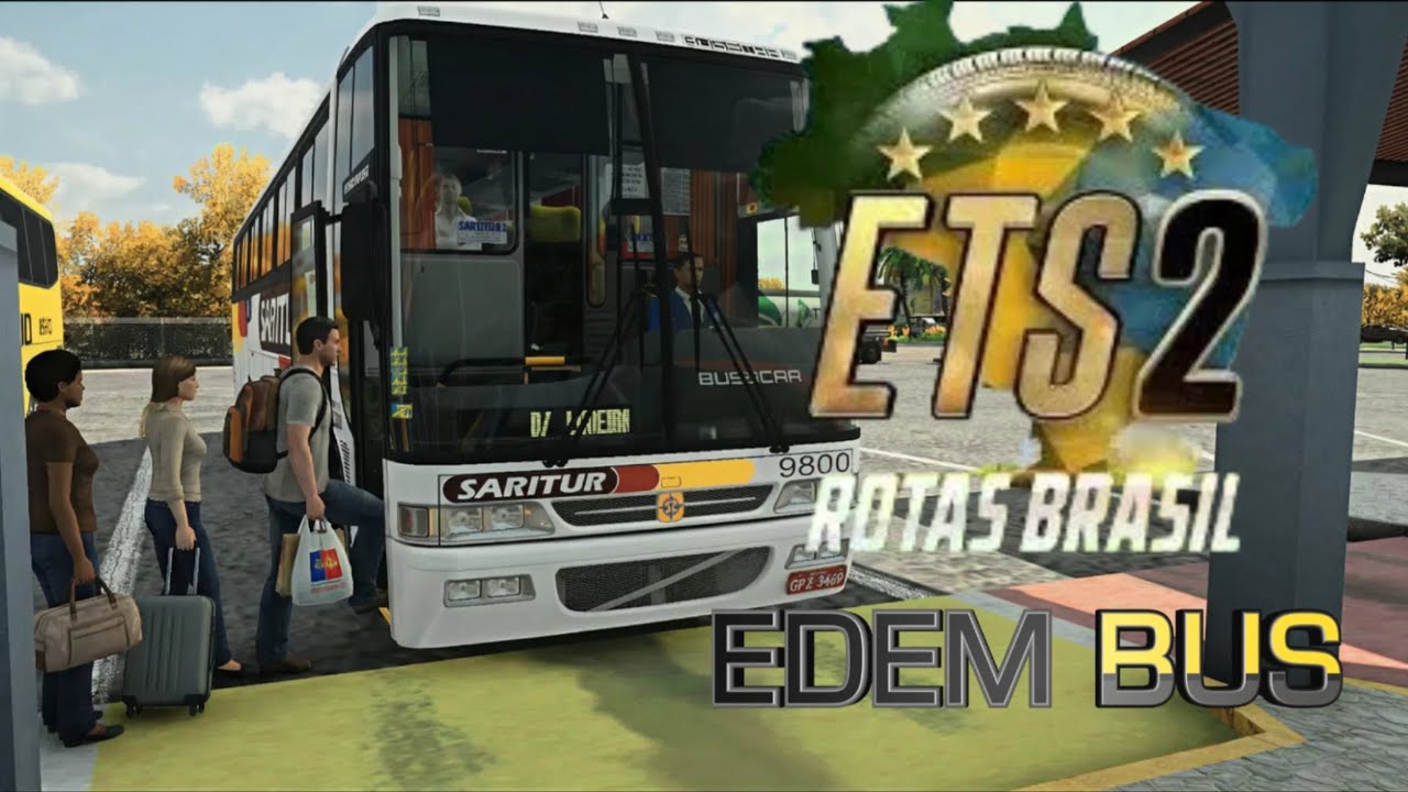 MOTORISTA DE ONIBUS RODOVIARIA - ETS2 MAPA ROTAS BRASIL= GRAFICOS REALISTA PNG MOD-