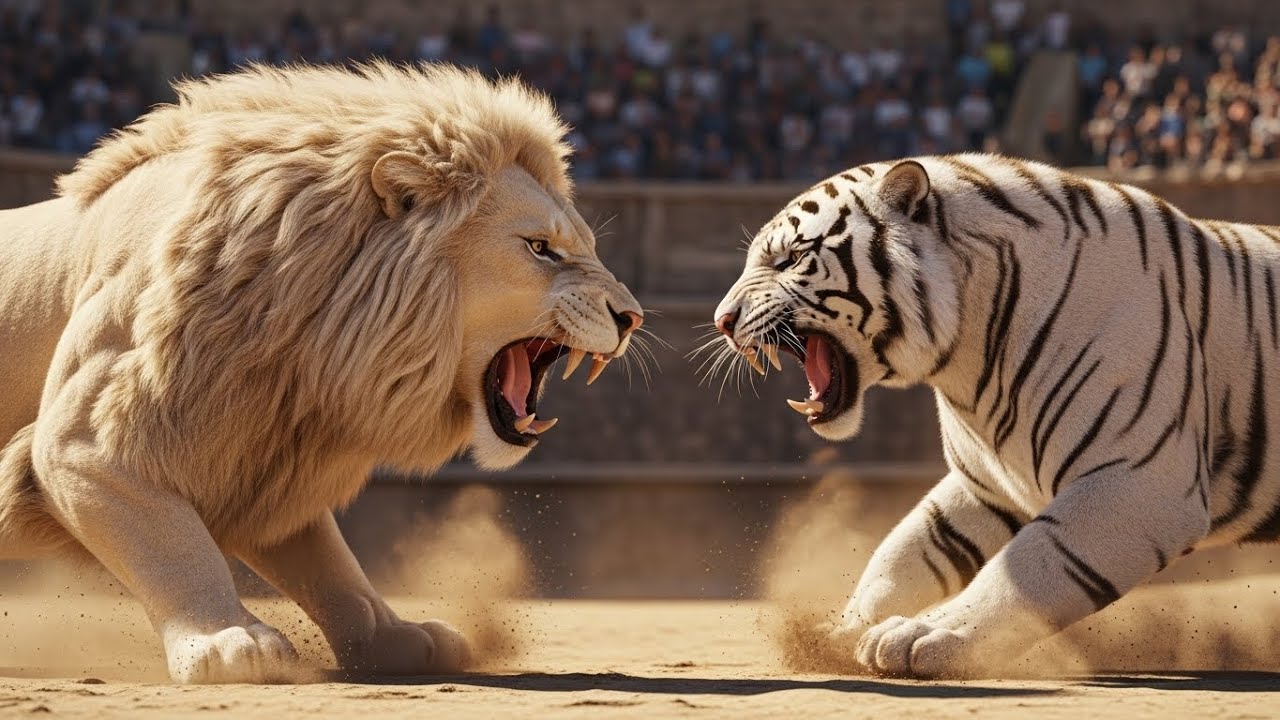 WHITE LION vs. WHITE TIGER: Who Will Be King of the Arena? |  Historical Reenactment