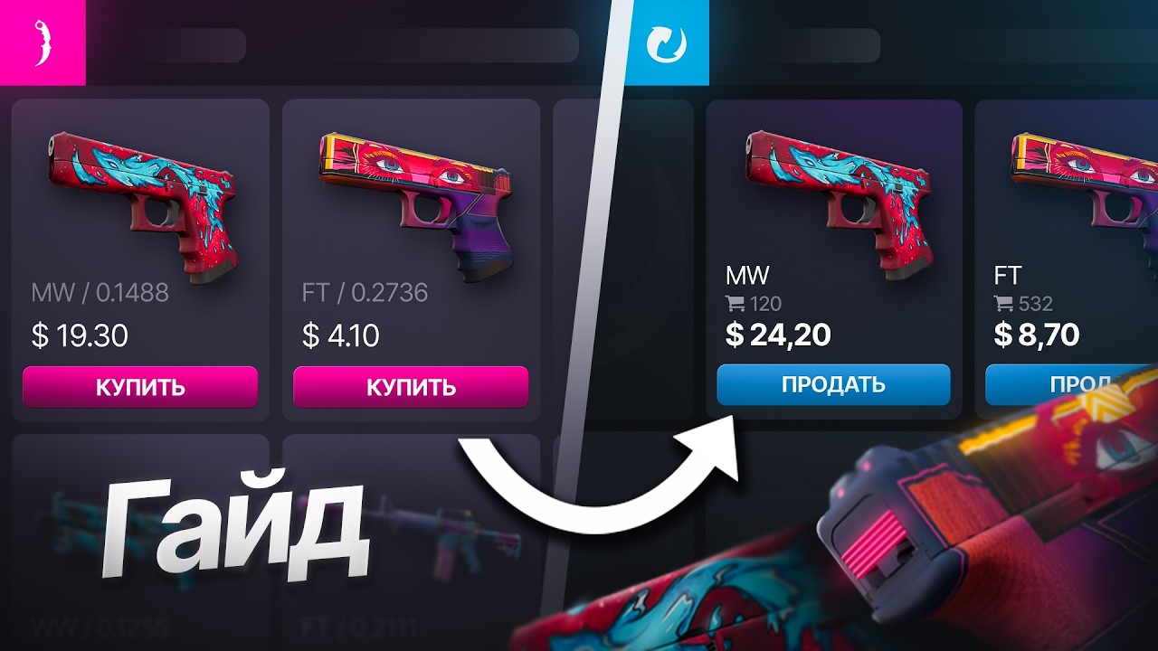 СХЕМА ТРЕЙДА скинами CS2. Гайд + результат