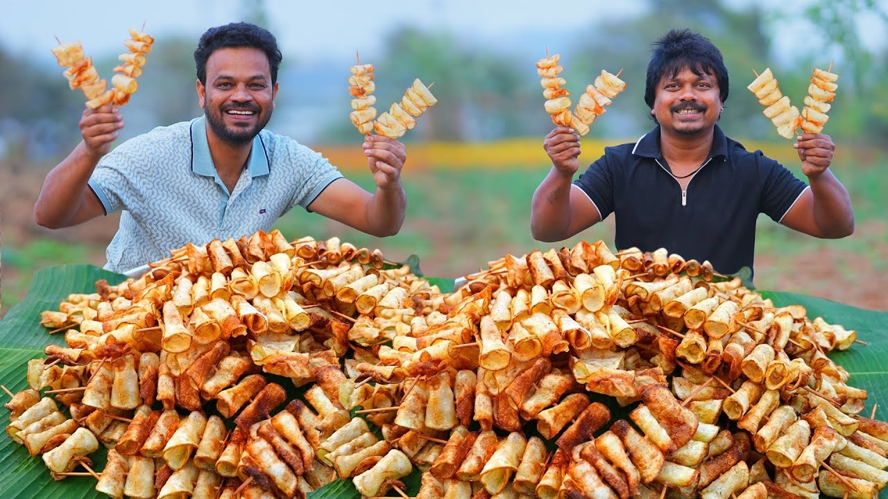 Crunchy Potato Spring Rolls | Famous & Viral Potato Chips | Potato Rolls | Sweet & Salt Potato Chips