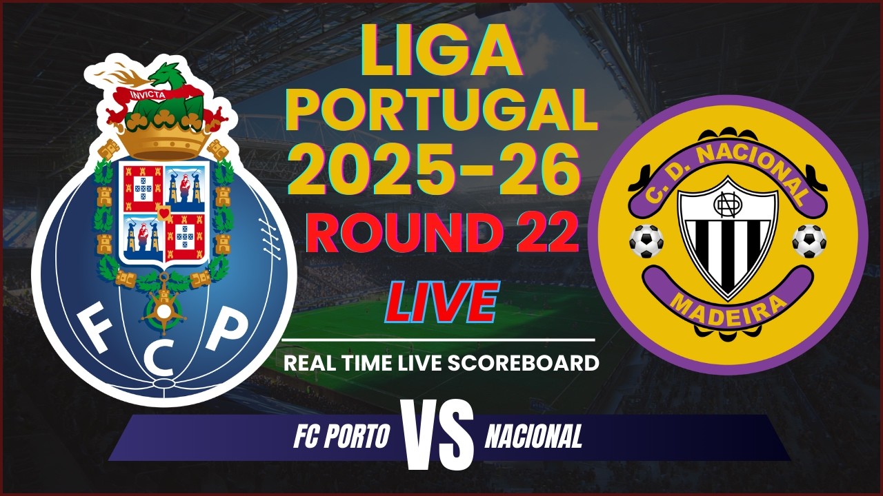 FC Porto vs Nacional Live Scores | 2025-26 Liga Portugal - Round 22