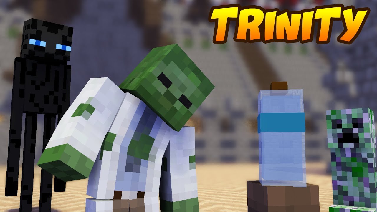 TRINITY - BOTTLE FLIP CHALLENGE [Minecraft Animation]