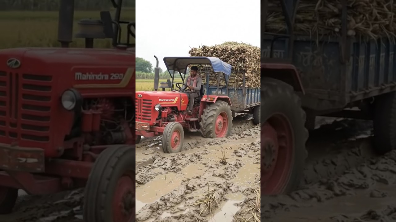 Mahindra Tractor 265 trolley pulling 💪 #TractorPower #TractorVideo #Mahindra265 #TochanKing 💪🚜🥵