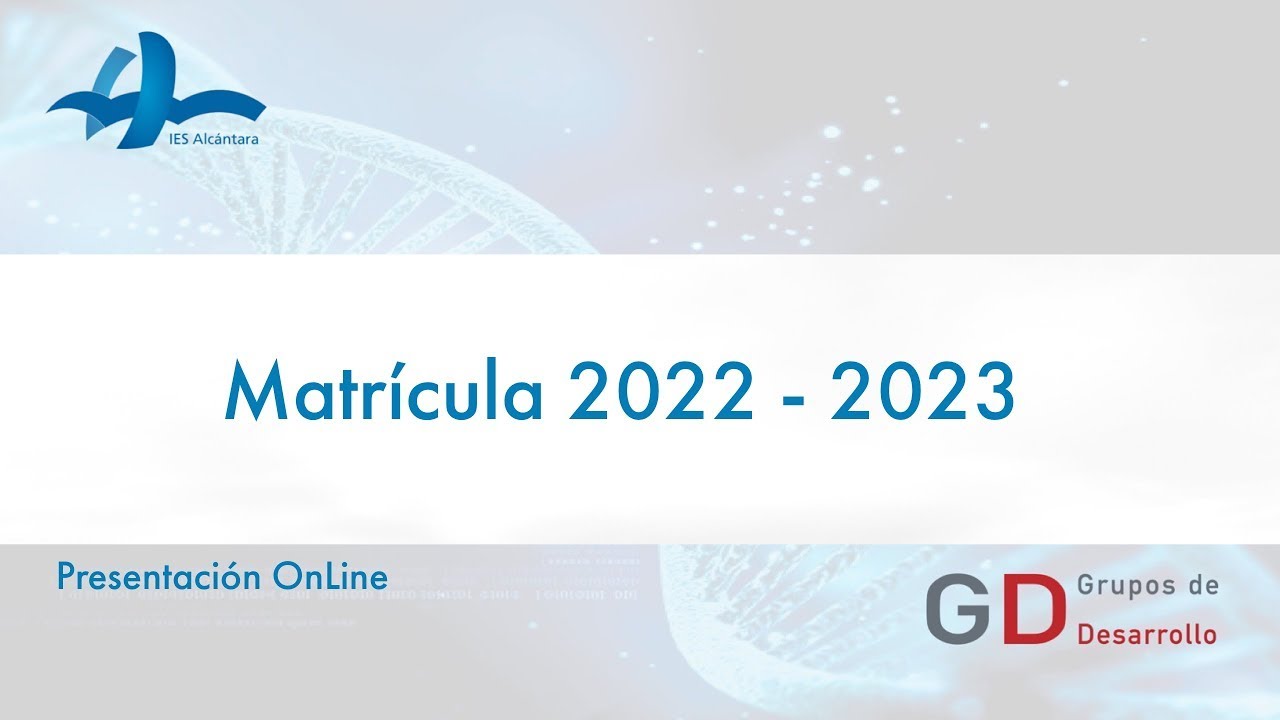 Matriculación alumnado propio curso 2022/2023