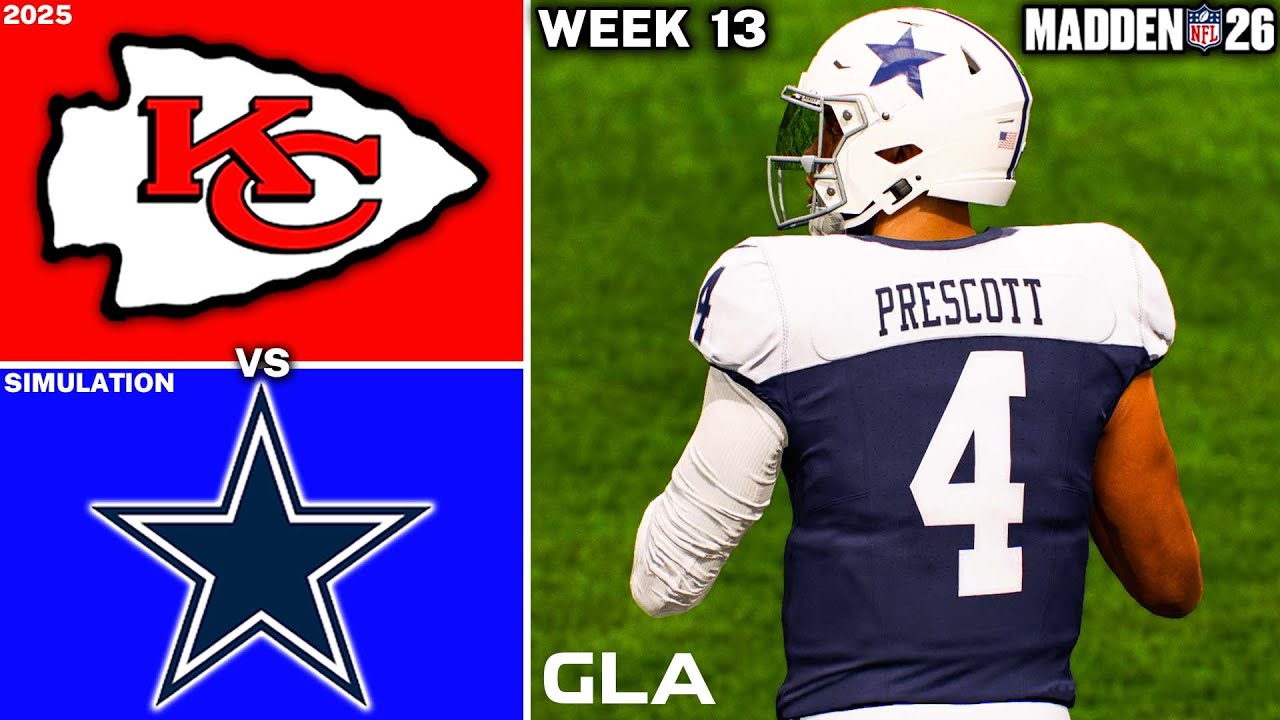 Cowboys vs. Chiefs | Week 13 Simulation & Prediction | Madden 26 PS5 Gameplay