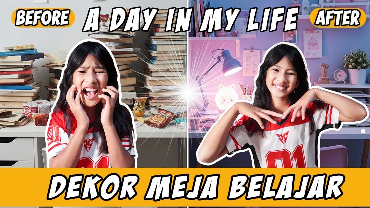 A DAY IN MY LIFE Dista Dekor Ulang Meja Belajar Biar Semangat! JADI SE RAPIH INI #trend