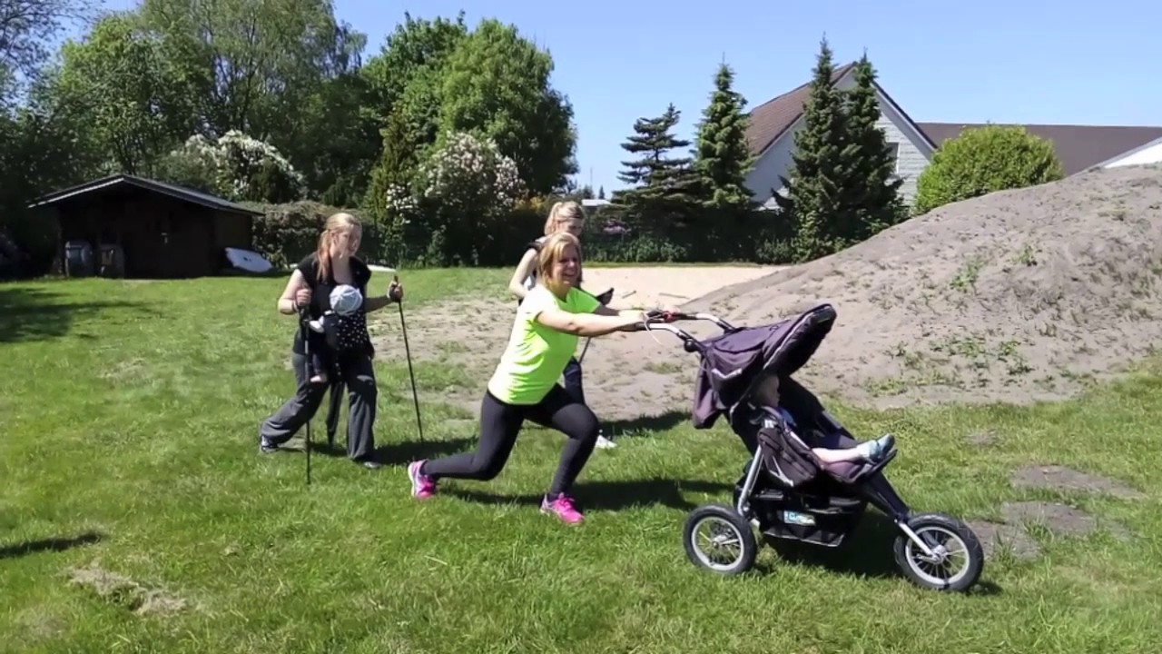 Buggy Fitness Nordic Walking mit Baby