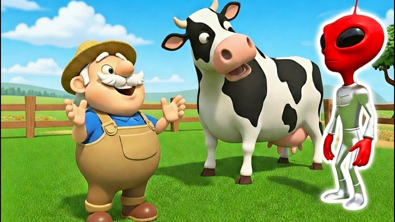 Old MacDonald Farm Cow Rescue & Alien Adventure | Kids Learning Marathon | Nursery Rhyme