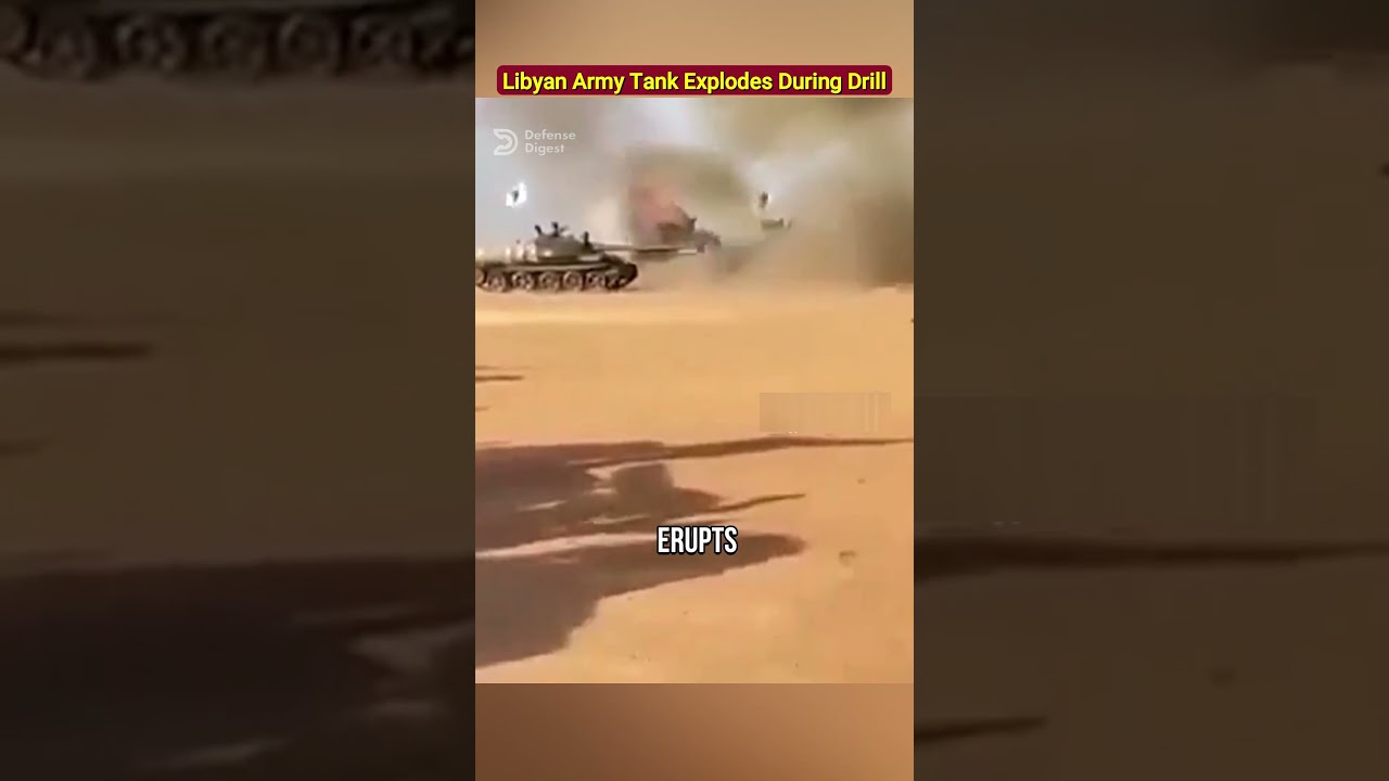 Танк ливийской армии взорвался во время учений с боевой стрельбой!