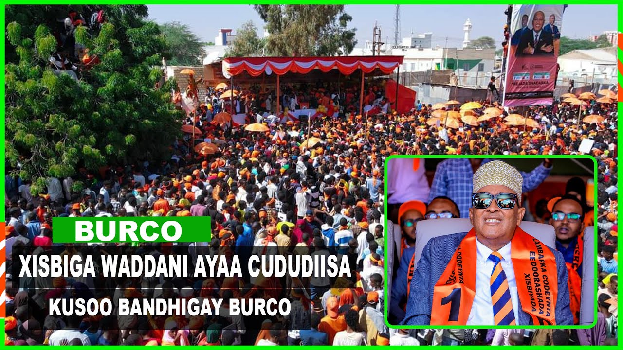 Taageerayaasha xisbiga mucaaridka WADDANI ee magalada Burco ayaa muujiyay cududooda taageero.