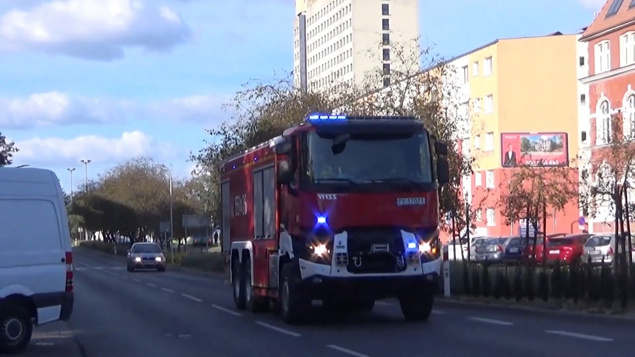 [Orange Monitoring]Alarmowo sekcja gaśnicza z JRG1 oraz drabina mechaniczna z JRG2 Trąby Martin-Horn