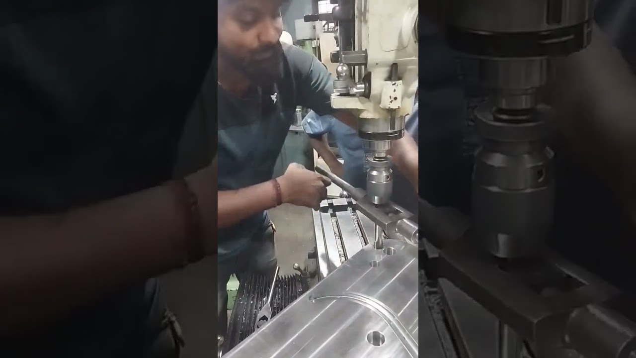 M1TR milling machine | tapping #mechanical #machineshop #toolroom #viral #trending #shorts #tapping