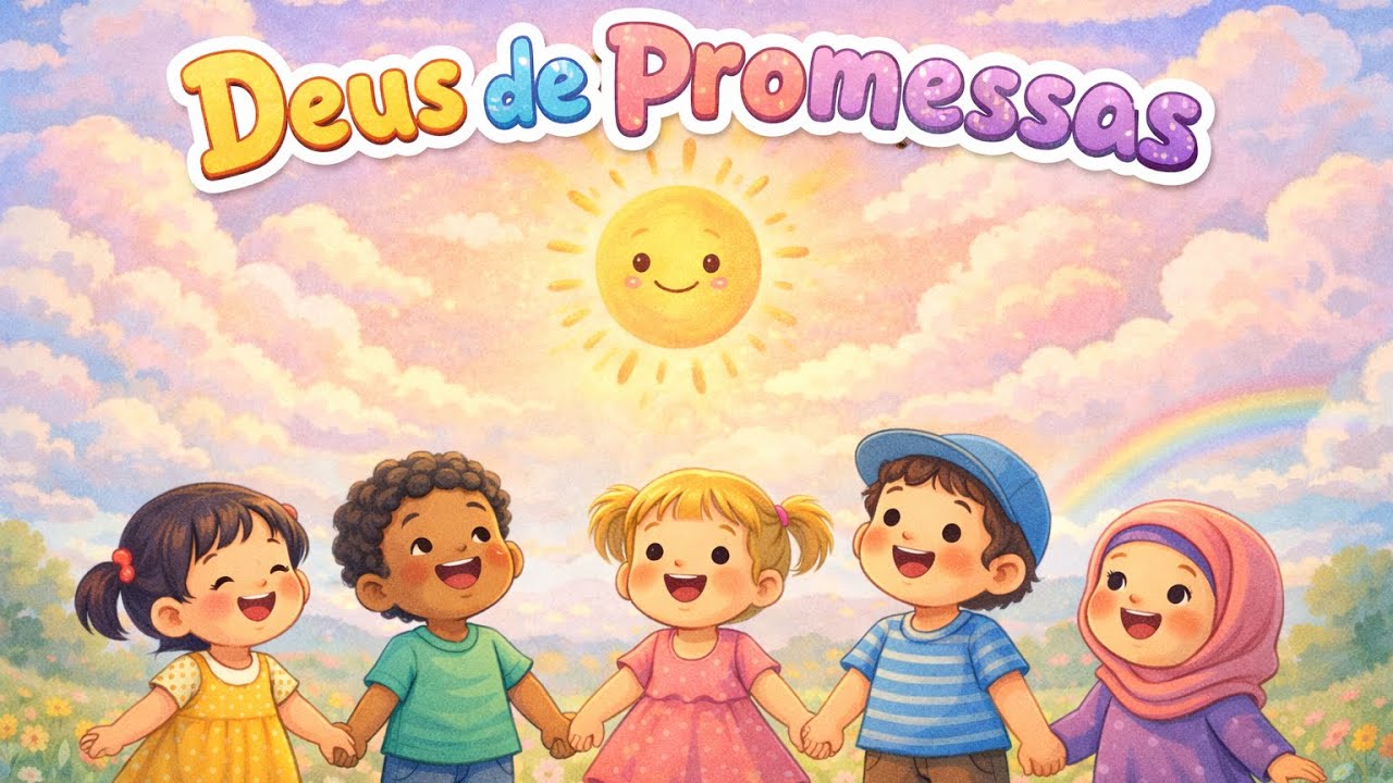 DEUS DE PROMESSAS 🌈🎶 | Louvor Infantil com Pequenos Adoradores | Canção de Davi Sacer