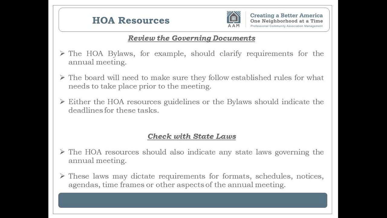 HOA Resources & Tips for Conducting Annual Meetings
