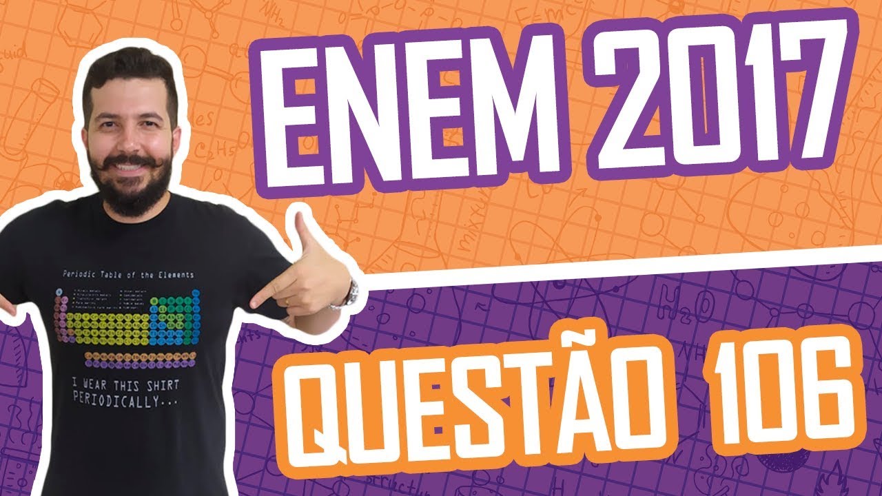 RESOLUÇÃO ENEM 2017 - QUESTÃO 106 QUÍMICA - Caderno Azul