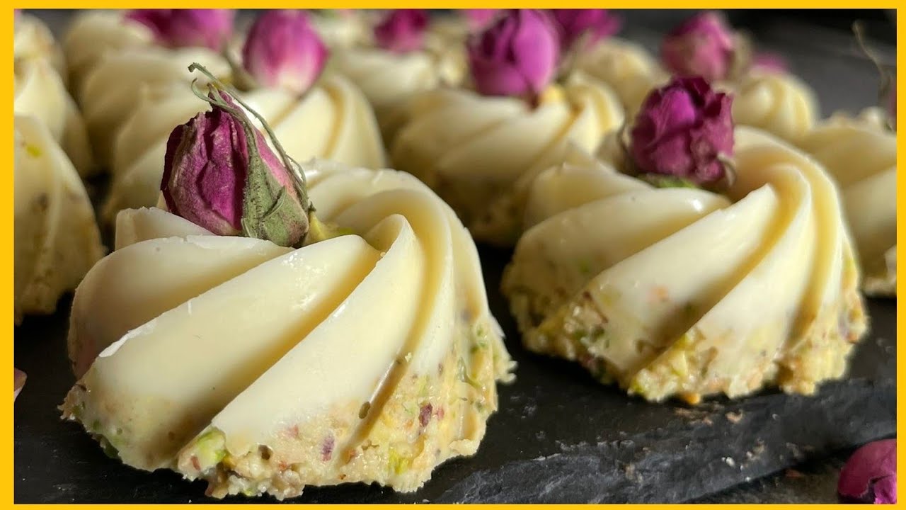 NO BAKE | PiSTACHE BONBONS | PiSTACHE CHOCOLADE KOEKJES | RECEPTEN OUM YOUNES 