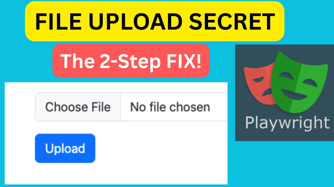 Playwright File Upload Mastery (Example) - The 2-Step Secret to Automate Any File Input!