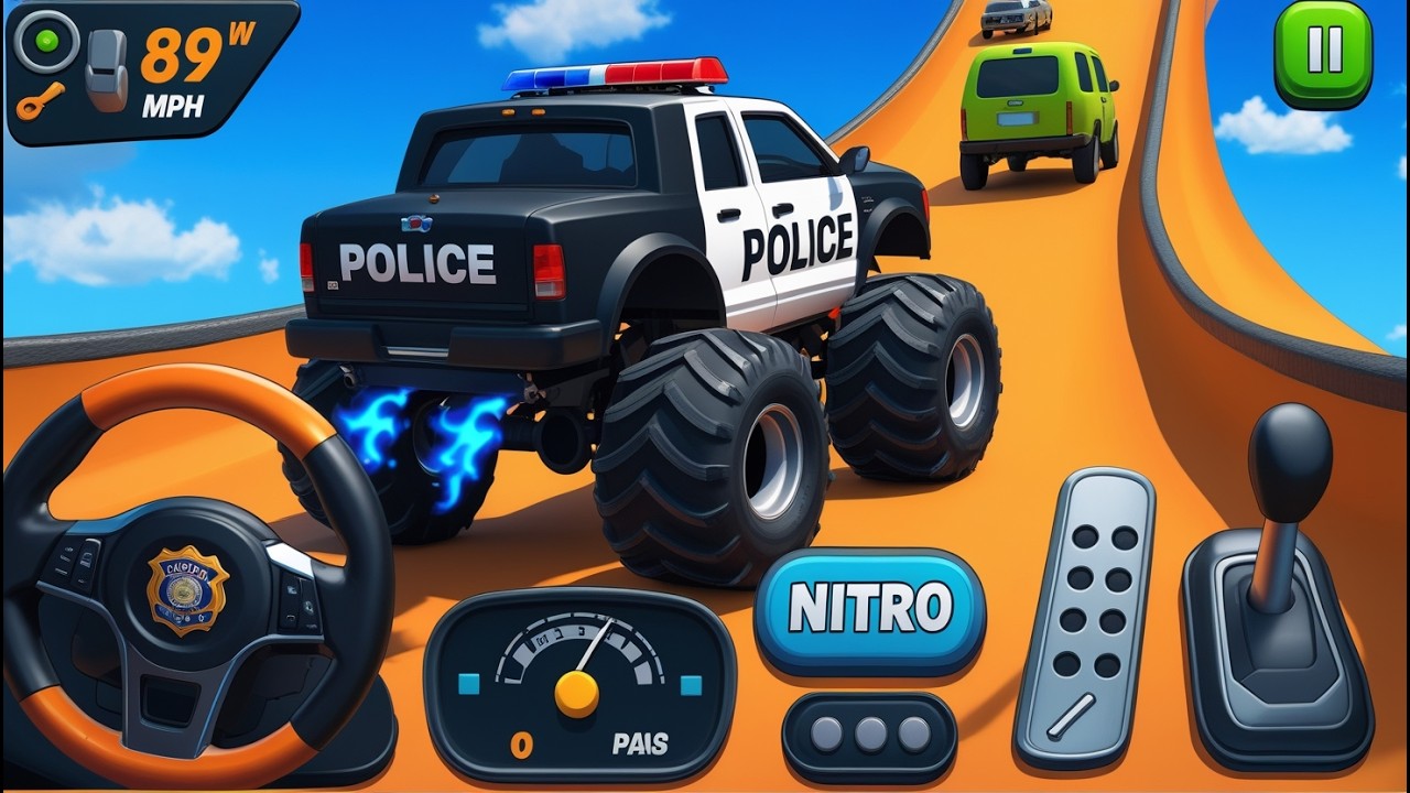 Monster Truck Mega Ramp Impossible Driver - Monster Truck Mega Ramp Racing - Android Gameplay #13
