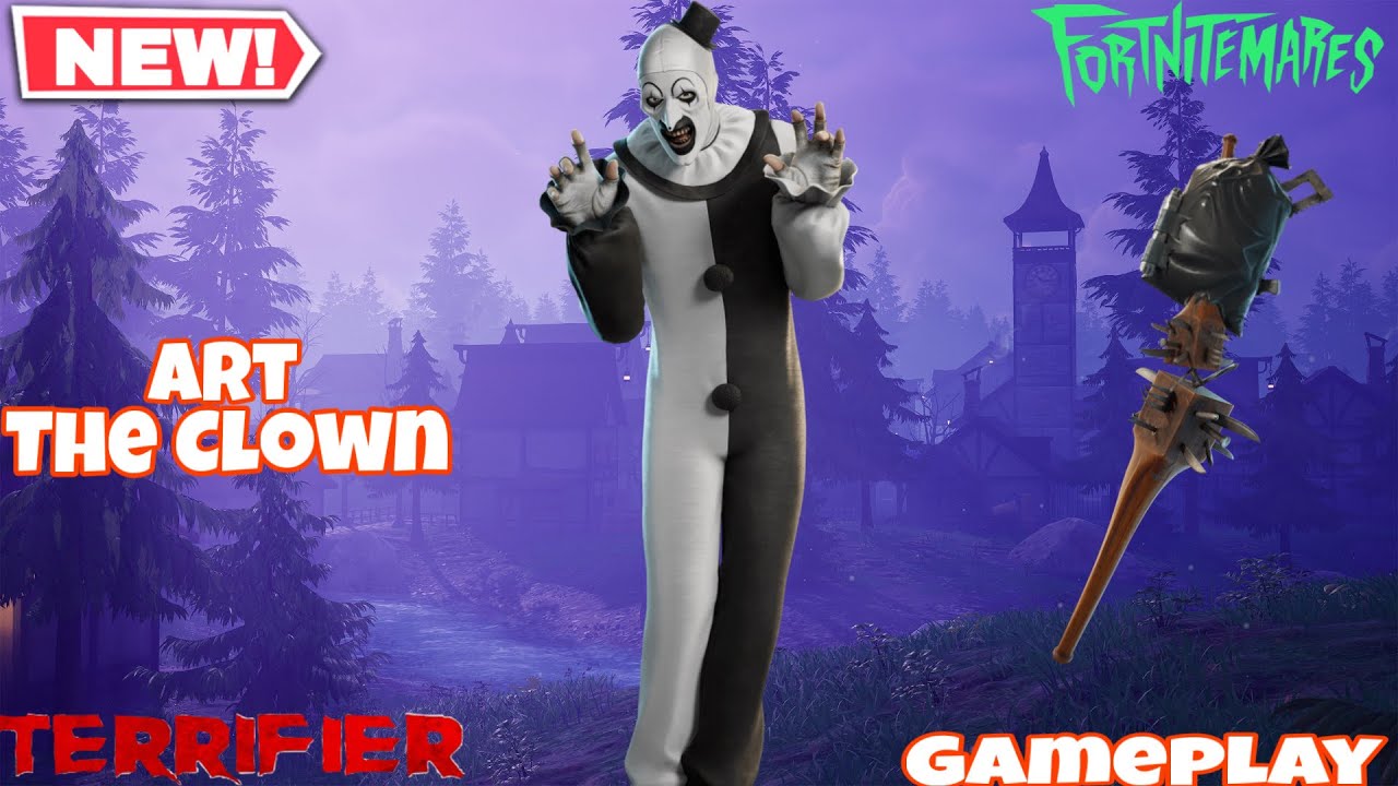 Fortnite Art The Clown Skin Gameplay (4K 240FPS PC) Terrifier Full Showcase