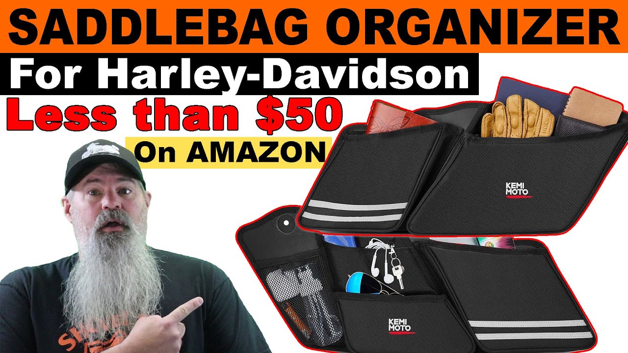 HARLEY-DAVIDSON SADDLEBAG ORGANIZER by KemiMoto Install and Review