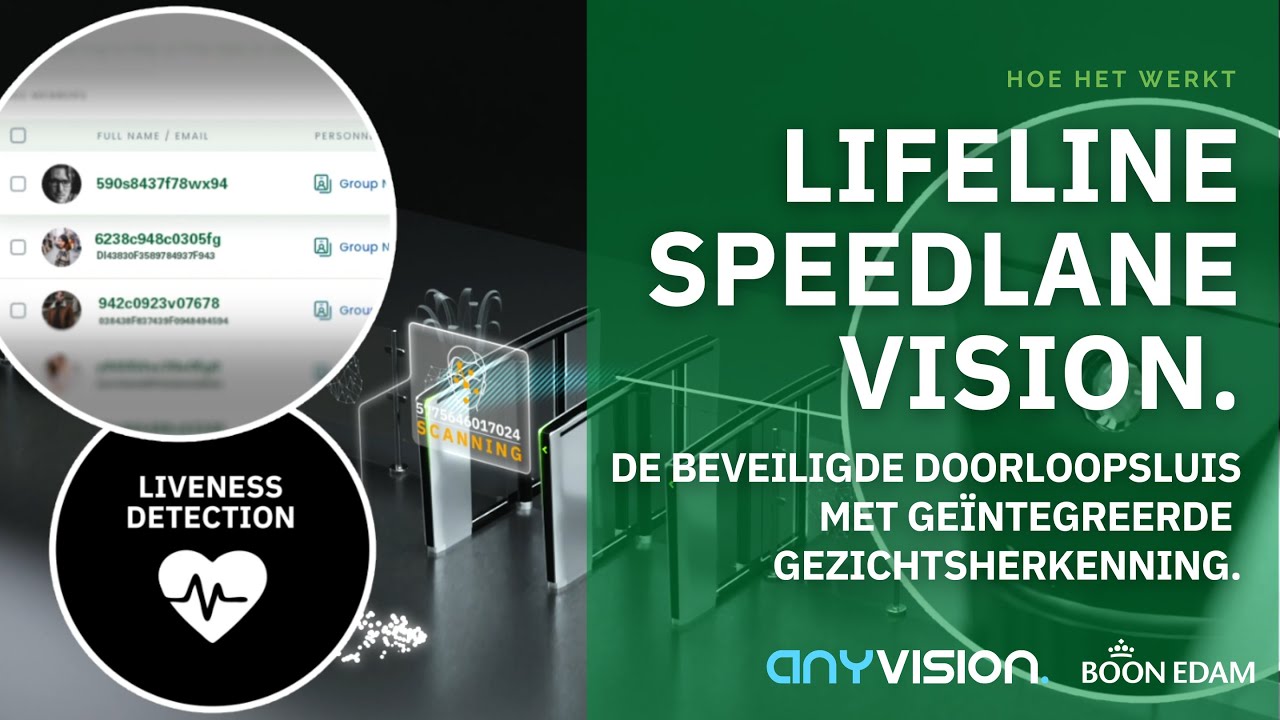 De Lifeline Speedlane Vision met gezichtsherkenning | Boon Edam
