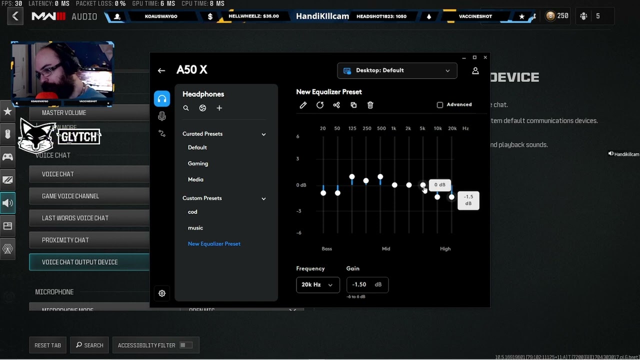 best eq setting for astro a50x. for #callofduty