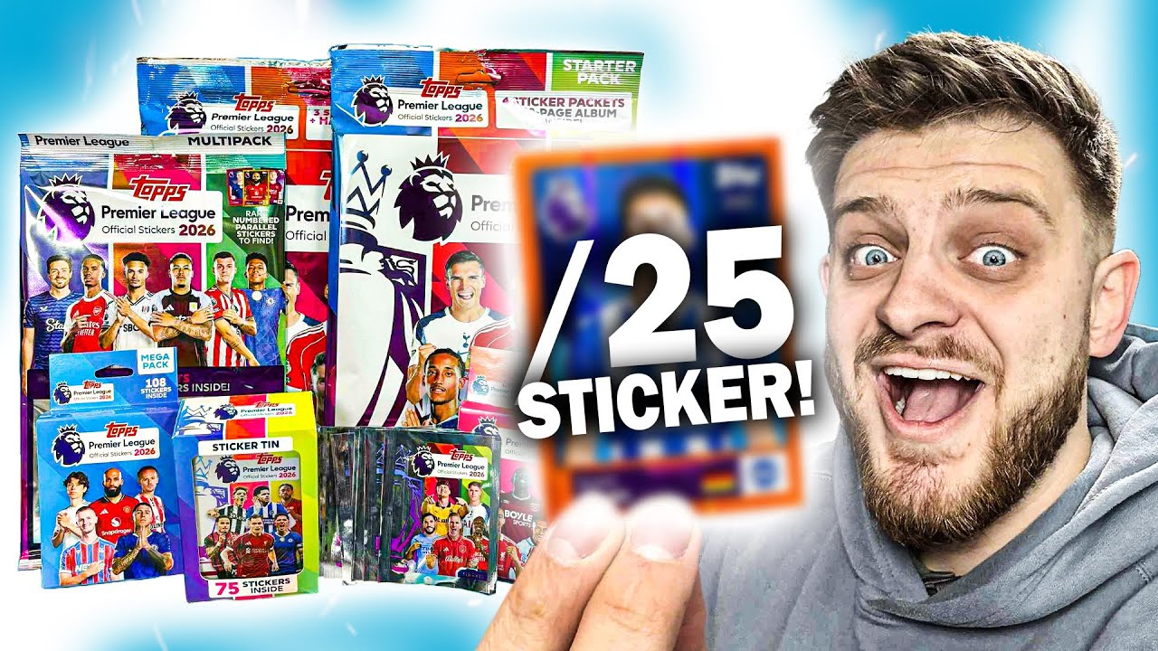 При открытии всех товаров из коллекции Topps Premier League 2026 Stickers мне выпал пронумерованн...