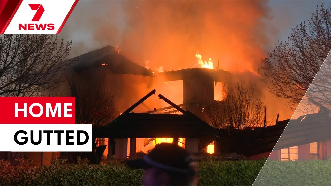 Fire rips through luxury home in Grasmere | 7NEWS
