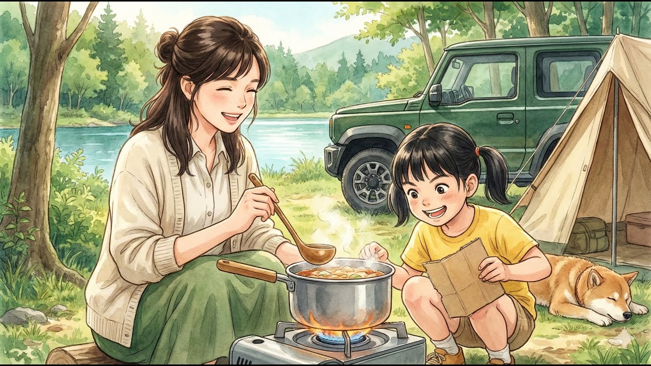 Our Favorite Family Camping Moment | Lakeside Tent Setup and Cozy Outdoor Cooking | Little Dear Life