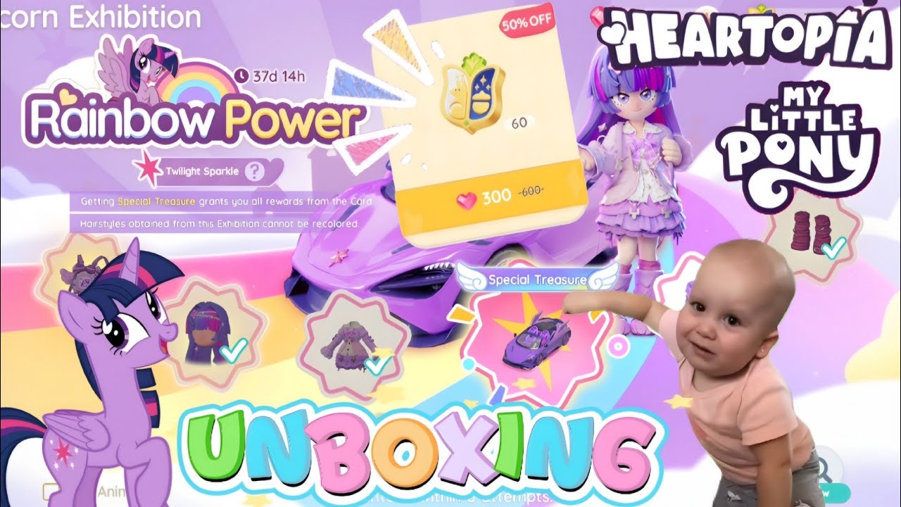 HEARTOPIA | MY LITTLE PONY UNBOXING TWILIGHT SPARKLE & CAR + THE SECRET TO SAVE PINK HEARTS 