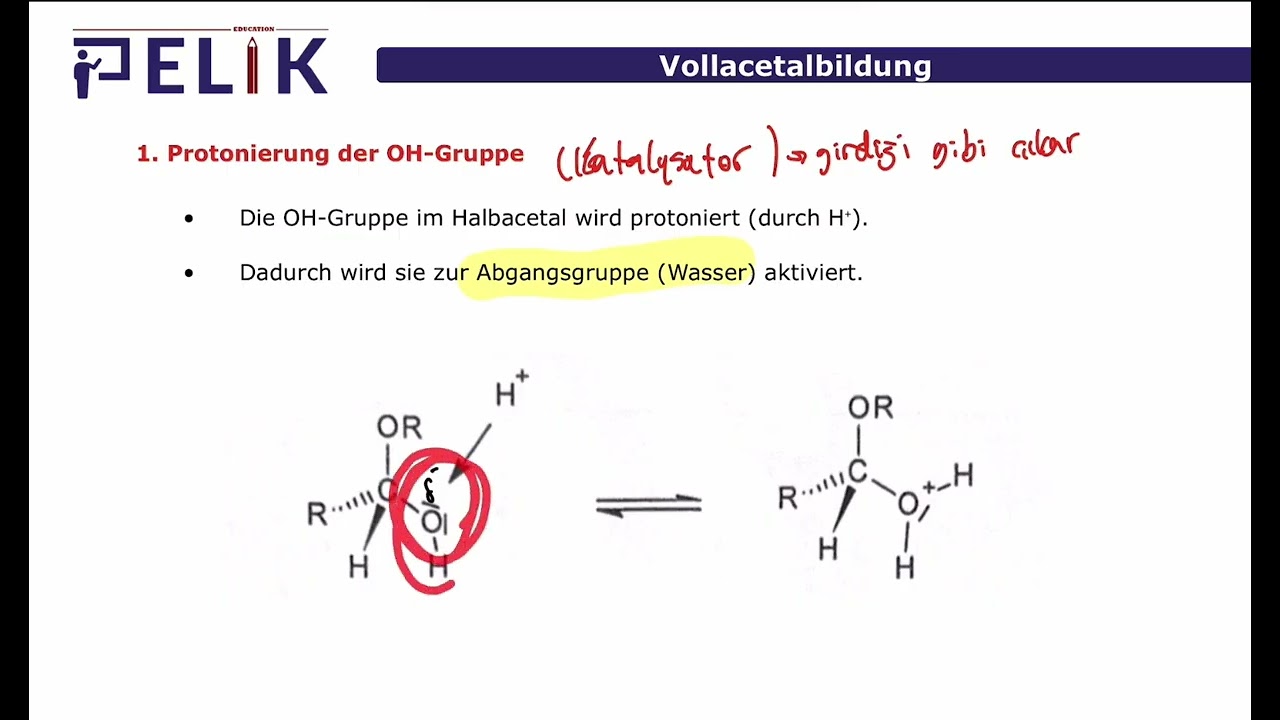 CHEMIE - Kohlenhydrate - Vollacetalbildung
