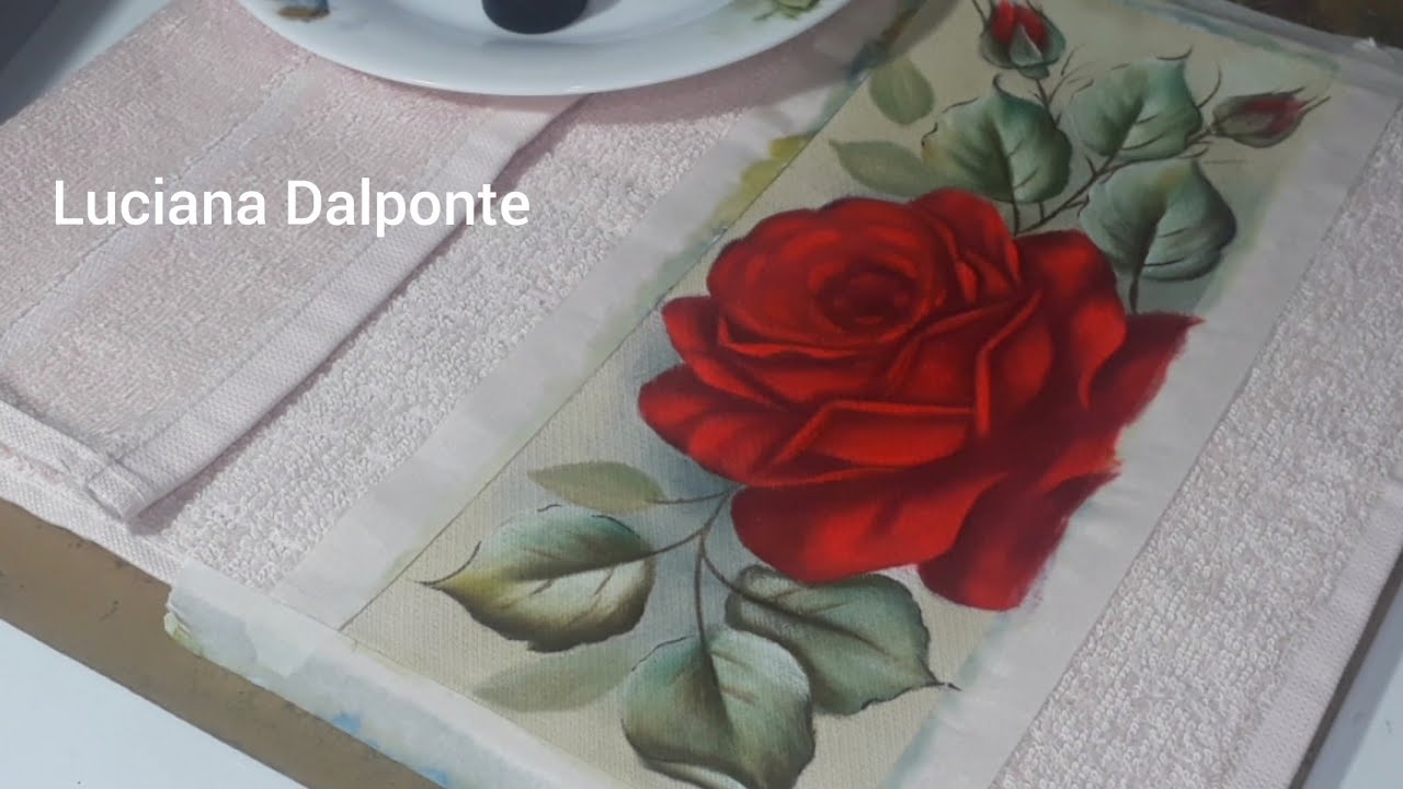 Como Pintar Rosas Vermelhas.  Luciana Dalponte