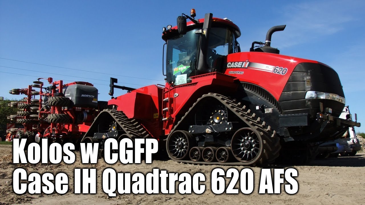 Kolos w CGFP - Case IH Quadtrac 620 z zestawem Horsch - uprawa pasowa kukurydzy