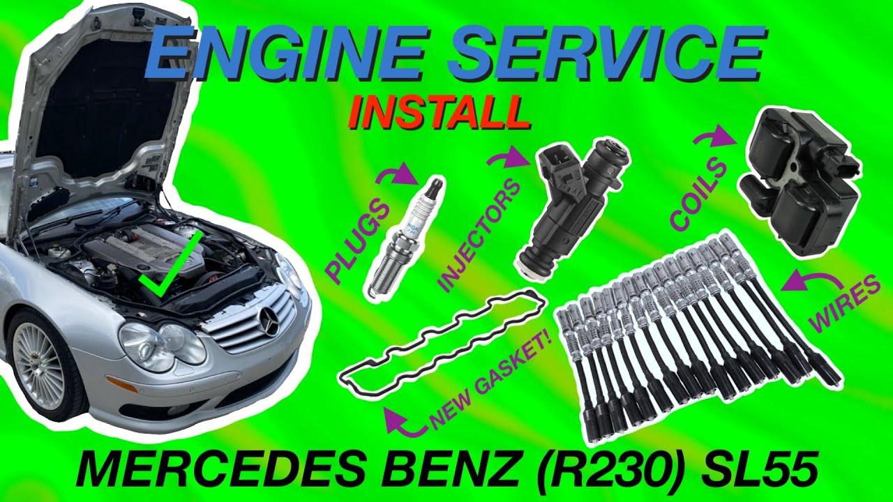HOW TO: Install Spark Plug, Coil Pack, Valve Cover Gaskets, Injectors, PCV, + MORE in SL55 (M113K)
