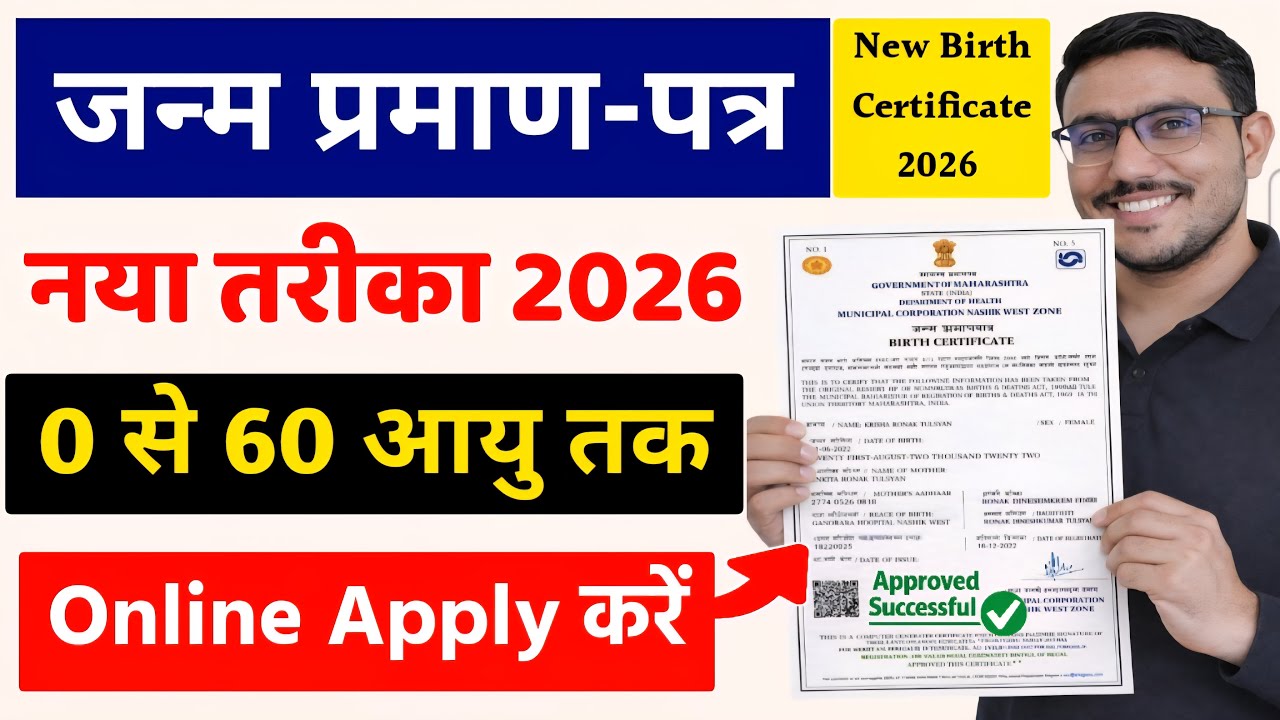 Birth Certificate Kaise Banaye 2026 | Janam Praman Patra Online Apply 2026 | CRSORGI Portal